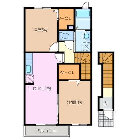 ミルトフリーデⅡの物件間取画像